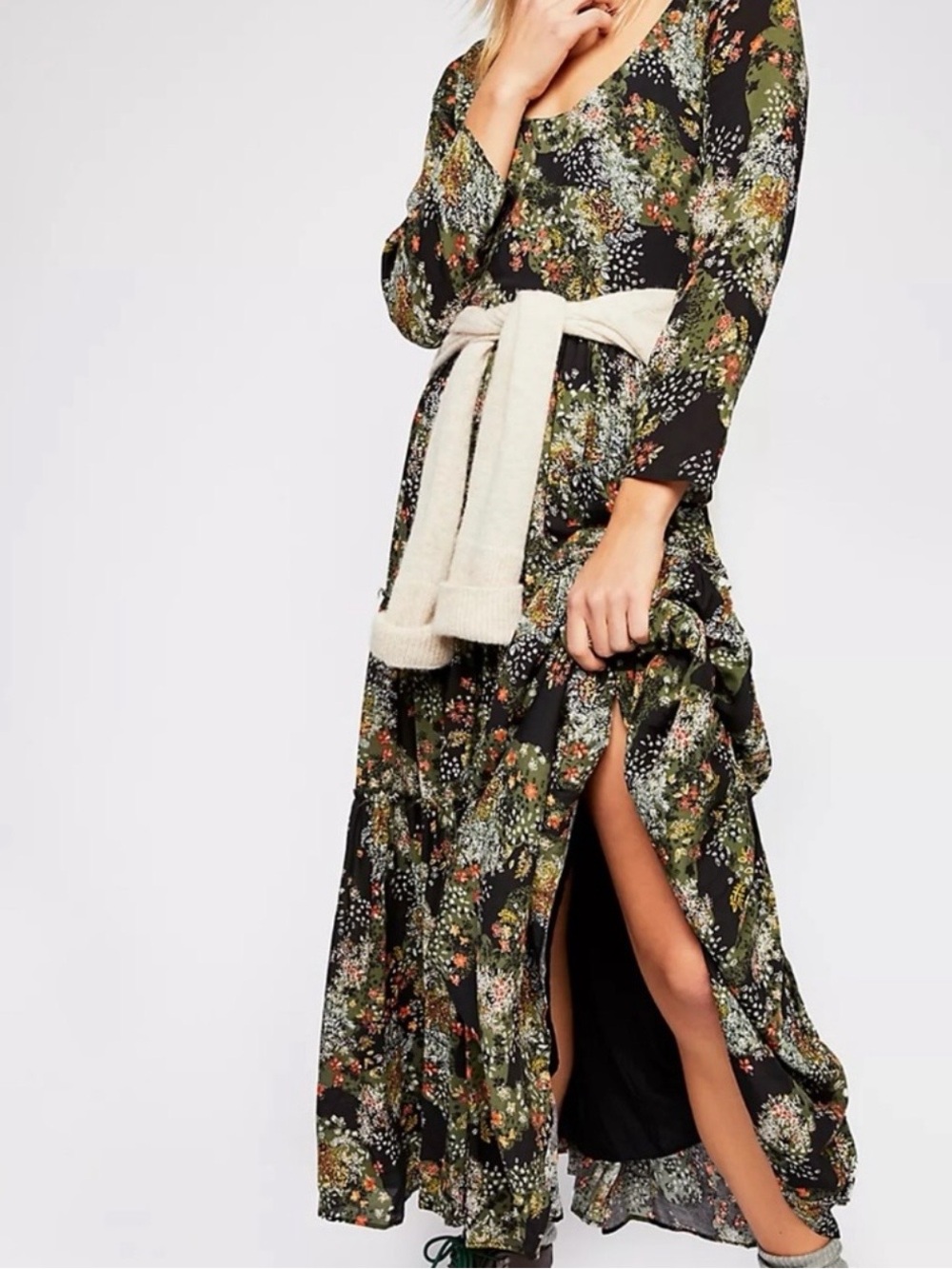 Free People Fall In Love Floral Boho Maxi Dress, size 6 - Picture 4 of 5